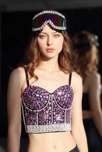 Esha Rhinestone Top Tops Iconic Outfitters 