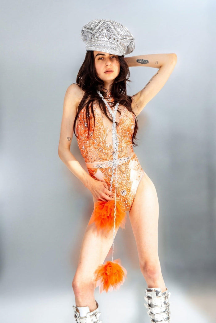 Sarai Crystal Festival Bodysuit Body Suit Iconic Outfitters 