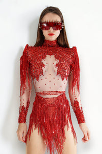 Aurea Rhinestone Bodysuit Iconic Outfitters 
