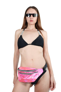 Gayta Pink Holographic Festival Fanny Pack Bags Iconic Outfitters 
