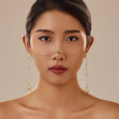 Hooriya Golden Pulse Festival Face Chain Head Jewellery Iconic Outfitters 