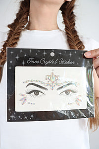 Iridescent Face Crystal Sticker Face Gems Iconic Outfitters 