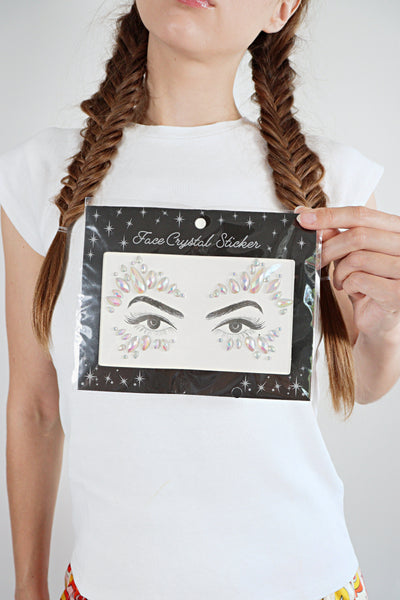 Iridescent Face Crystal Sticker Face Gems Iconic Outfitters 