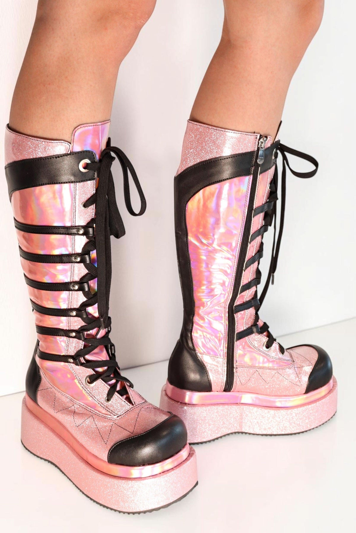 Kamelia Holographic Platform Festival Boots Boots Iconic Outfitters 