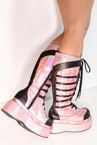 Kamelia Holographic Platform Festival Boots Boots Iconic Outfitters 
