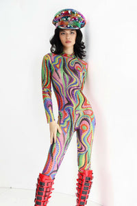 Kenzie Crystal Rhinestone Jumpsuit Jumpsuit Iconic Outfitters 