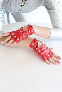 Kylo Heart Cut-Out Fingerless Gloves Gloves Iconic Outfitters 