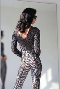 Larue Sequin Rhinestone Jumpsuit Jumpsuit Iconic Outfitters 