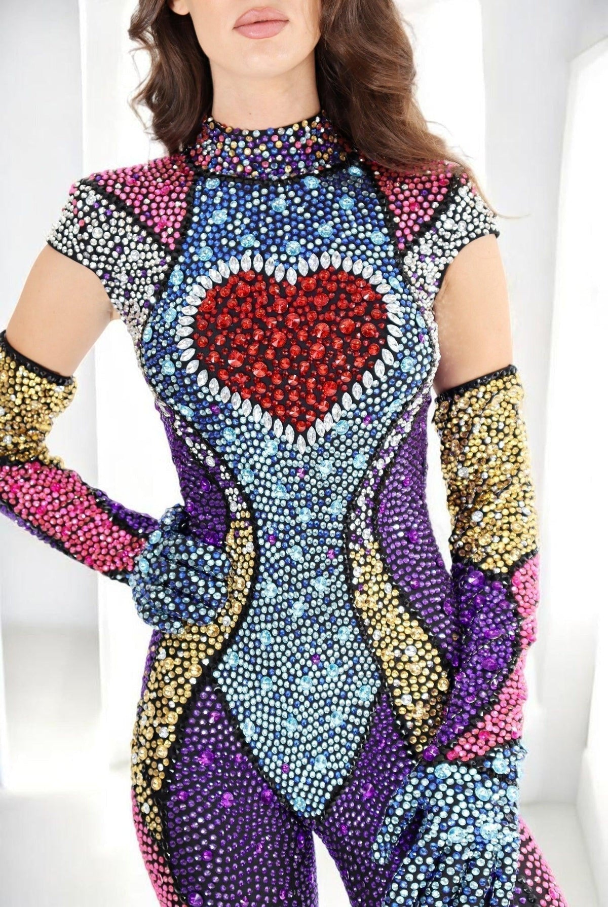 Lynx Rhinestone Pearl Jumpsuit Jumpsuit Iconic Outfitters 