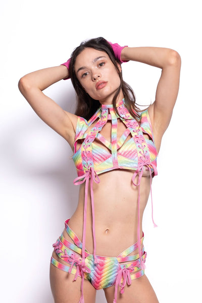 Lyra Festival Set Body Suit Iconic Outfitters S Pink 