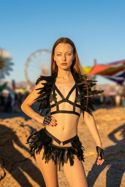 Lyris Feather Festival Top Feather Iconic Outfitters 