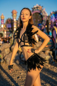 Lyris Feather Festival Top Feather Iconic Outfitters 