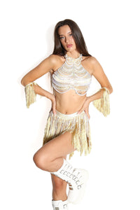 Mabel Pearl Fringe Bodysuit Body Suit Iconic Outfitters 