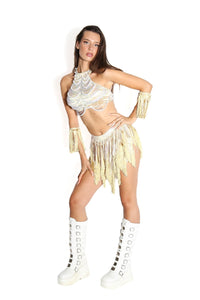 Mabel Pearl Fringe Bodysuit Body Suit Iconic Outfitters 