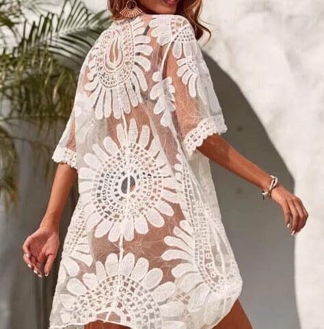 Meira Lace Embroidered Cover Up Cover up Iconic Outfitters 