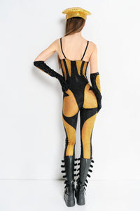 Memphis Rhinestone Jumpsuit & Gloves Jumpsuit Iconic Outfitters 