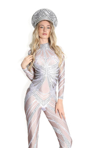 Moira Crystal Rhinestone Jumpsuit Jumpsuit Iconic Outfitters 