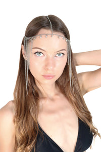 Nayla Festival Goddess Chain Silver Headpiece Head Jewellery Iconic Outfitters 