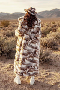 Nebia Desert Leopard Faux Fur Festival Coat Faux Fur Iconic Outfitters 