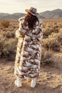 Nebia Desert Leopard Faux Fur Festival Coat Faux Fur Iconic Outfitters 