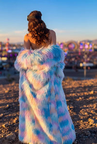 Neeri Unicorn Shaggy Faux Fur Festival Coat Faux Fur Iconic Outfitters 