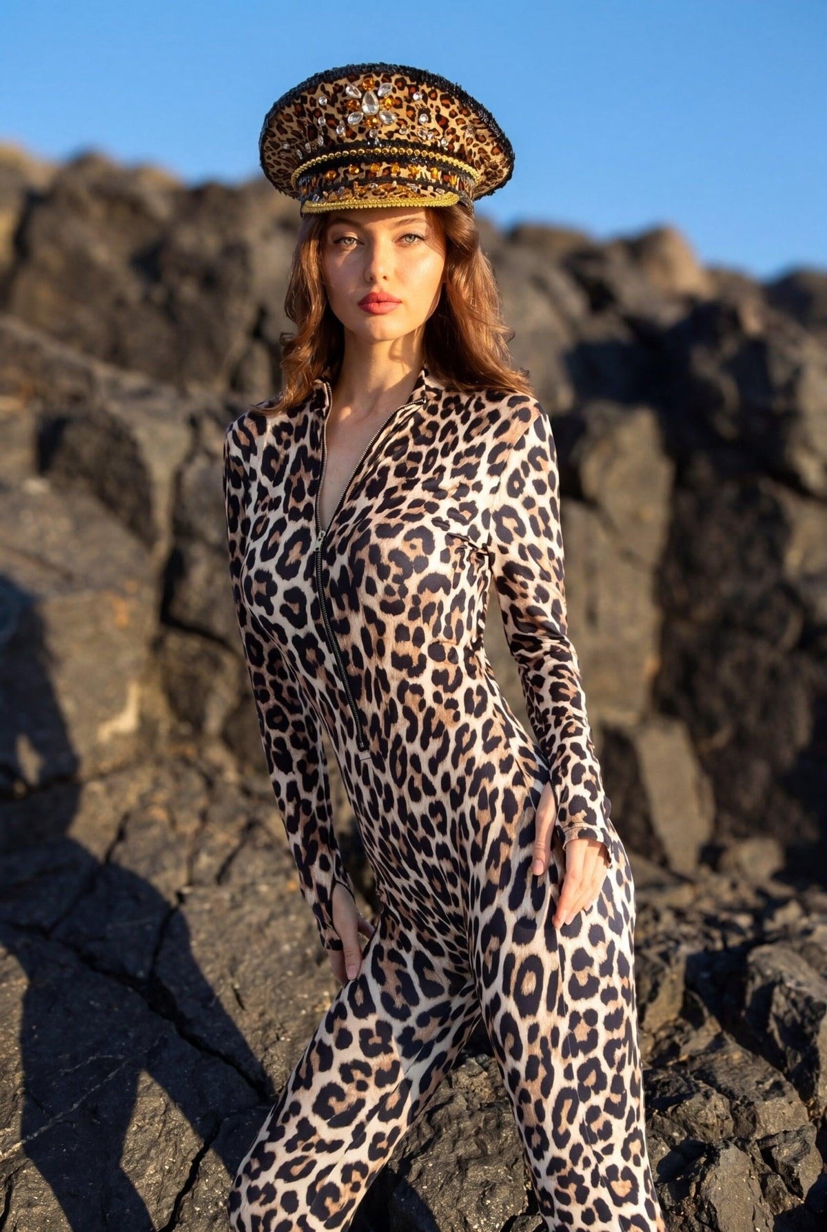 Nirael Leopard Jumpsuit Jumpsuit Iconic Outfitters 