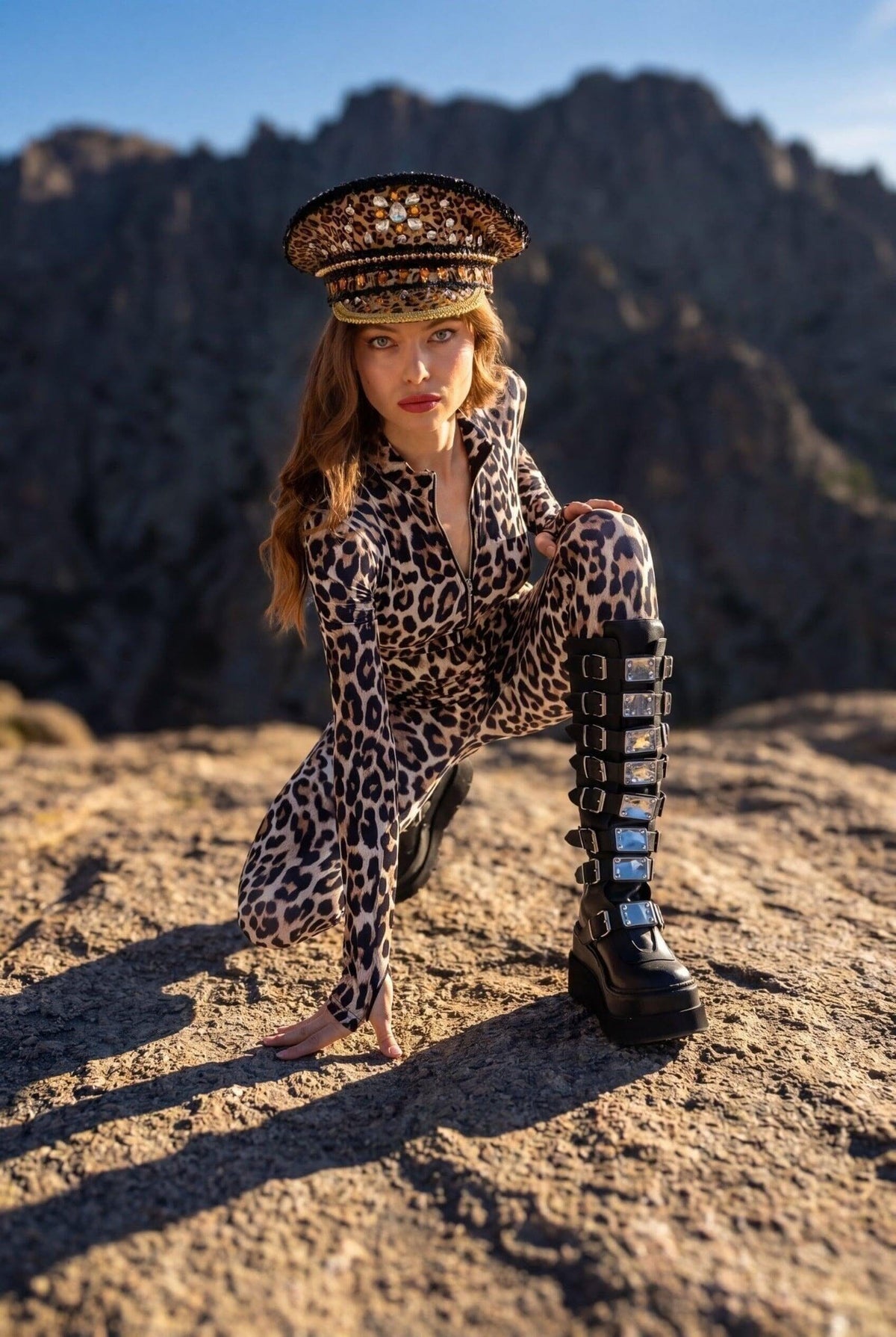 Nirael Leopard Jumpsuit Jumpsuit Iconic Outfitters 