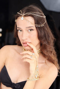 Noora Boho Crystal Festival Head Chain Head Jewellery Iconic Outfitters 