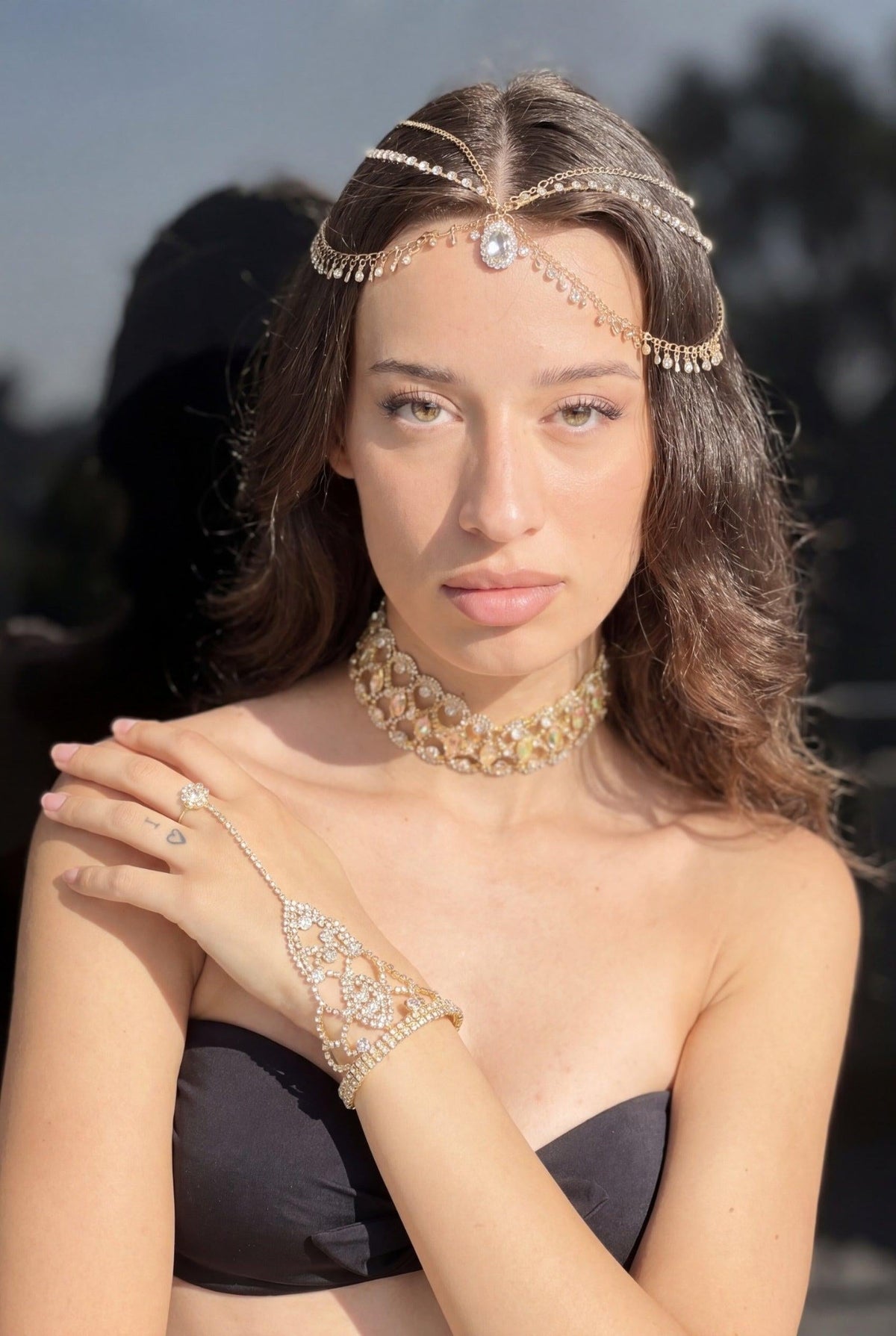 Noora Boho Crystal Festival Head Chain Head Jewellery Iconic Outfitters 