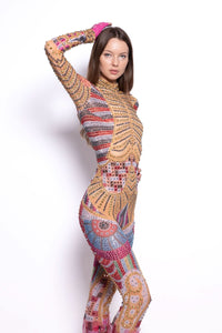 Novia Crystal Mosaic Jumpsuit Jumpsuit Iconic Outfitters 