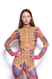 Novia Crystal Mosaic Jumpsuit Jumpsuit Iconic Outfitters 