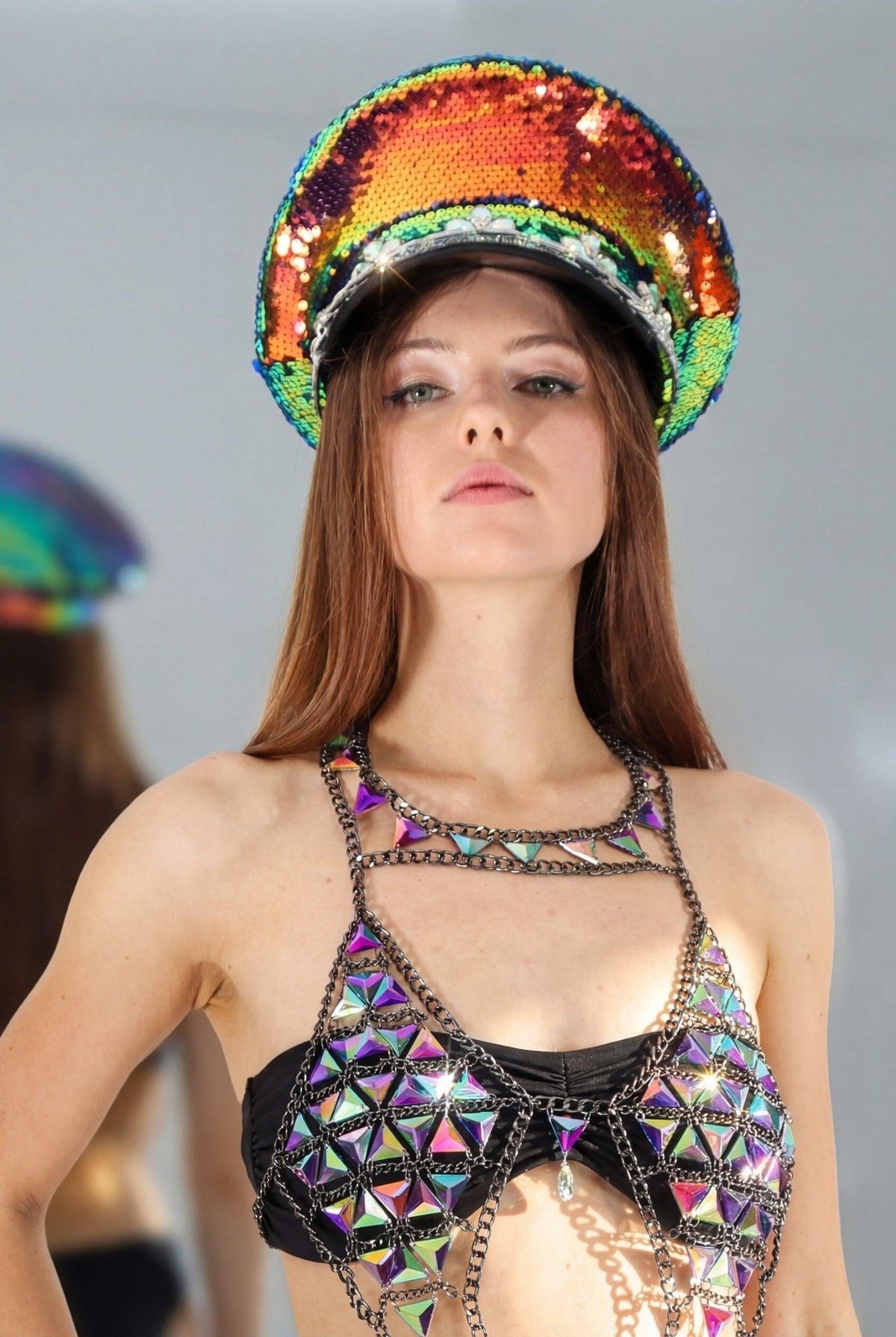 Rainbow Sequin Hat Hat Iconic Outfitters 
