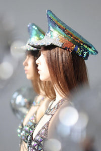 Rainbow Sequin Hat Hat Iconic Outfitters 