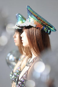 Rainbow Sequin Hat Hat Iconic Outfitters 