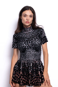 Ravenne Sequin Dress Dress Iconic Outfitters Black S 