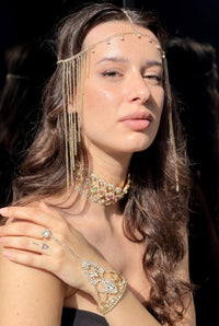 Reem Golden Drape Festival Head Chain Head Jewellery Iconic Outfitters 