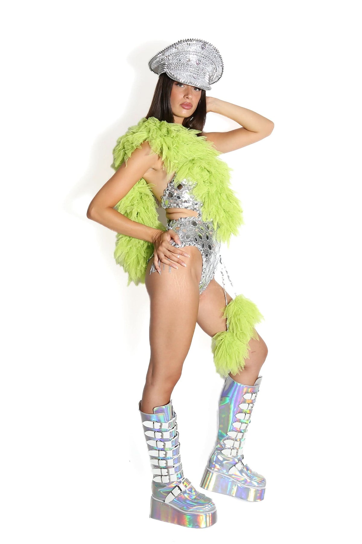 Reya Sequin Feather Bodysuit Iconic Outfitters 