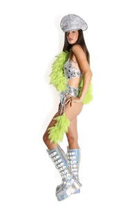 Reya Sequin Feather Bodysuit Iconic Outfitters 