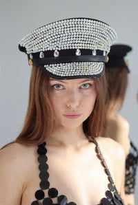 Rhinestone Mirror Hat Hat Iconic Outfitters 