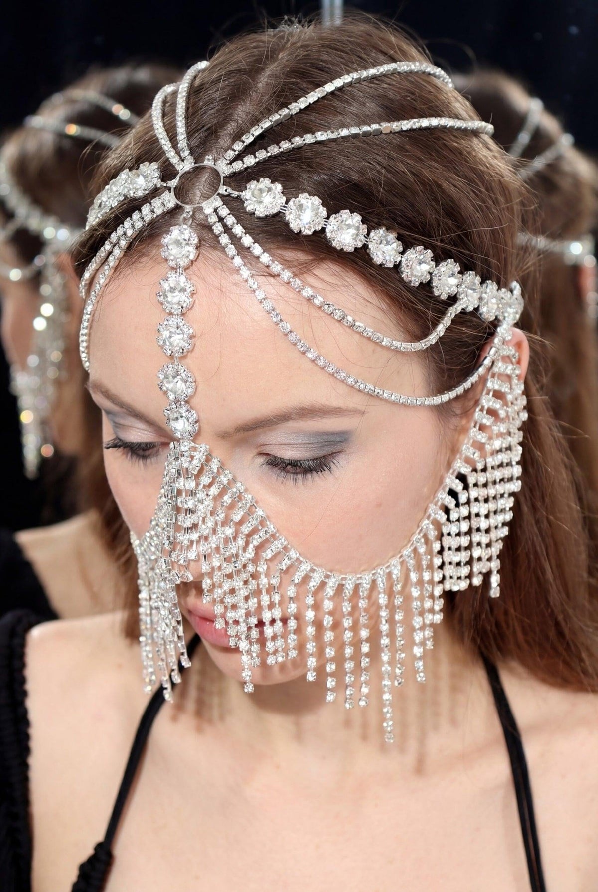 Sakira Crystal Cascade Festival Headpiece Head Jewellery Iconic Outfitters 