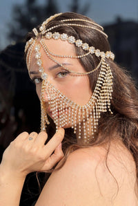 Samah Crystal Cascade Festival Headpiece Head Jewellery Iconic Outfitters 