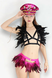 Seris Feather skirt Feather Iconic Outfitters One size Red 