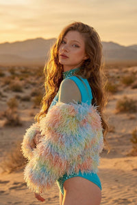 Shaggy Faux Fur Festival Jacket Body Suit Iconic Outfitters 