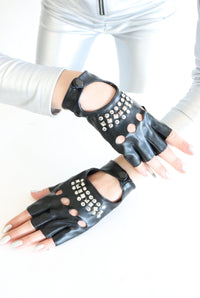 Solon Black Festival Fingerless Gloves Gloves Iconic Outfitters 