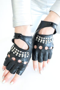 Solon Black Festival Fingerless Gloves Gloves Iconic Outfitters 