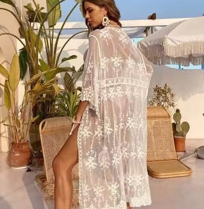 Suhana Lace Embroidered Cover up Cover up Iconic Outfitters 