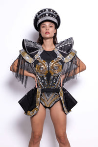 Ventura Rhinestone Rivet Bodysuit Iconic Outfitters 