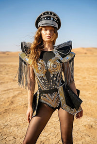 Ventura Rhinestone Rivet Bodysuit Iconic Outfitters 