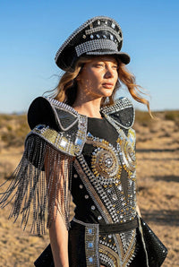 Ventura Rhinestone Rivet Bodysuit Iconic Outfitters 