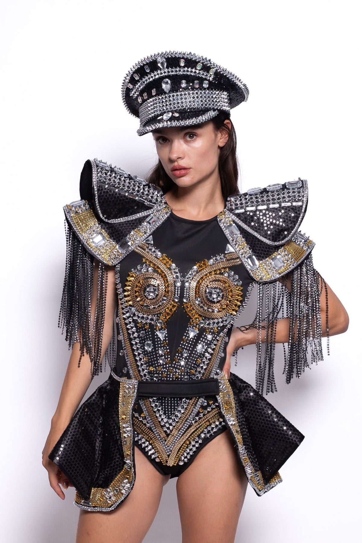 Ventura Rhinestone Rivet Bodysuit Iconic Outfitters 